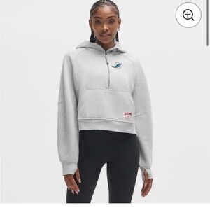 Lululemon x Miami Dolphins Women's Scuba Half-Zip Hoodie in Light Gray